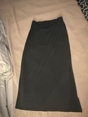 Classic dark blue Maxi Skirt - Sleek Straight Silhouette